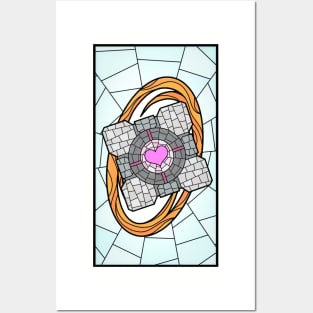 Portal Stained Glass (Orange) Posters and Art